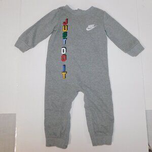 NIKE JUST DO IT Baby 12M Gray Multicolor One Piece Coverall outfit